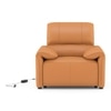 Leeroy One Seater Leather Recliner Sofa in Marigold Colour