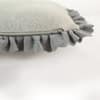 Ruffle Mint Cream  And Duck Egg Cushion Cover  16X16 Inches