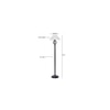 Haven Off White Fabric Floor Lamp with Black Iron Base
