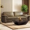 Farina 3 Seater Luxury Italian Leather Sofa In Antique Moss