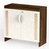 Brooklyn Engineered Wood Shoe Cabinet with Brown Maple & White finish
