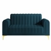 Josbert Velvet 2 Seater  Sofa In T Blue Colour
