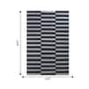 Jaipur Rugs Striped Wool 5x8 Feet Charcoal Slate And Ebony Dhurrie Carpet