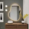 Wavy LED Backlit Mirror Designer Flower Shape for