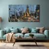 The Castle Decor Abstract Art Wall Painting Wooden Framed Digital Painting 27x48 Inch (Style 9)