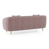 Amora 3 Seater Fabric Sofa in Faded Lilac Pink Velvet
