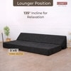 Coirfit Folding 3 Seater Double Fold Out Sofa Cum Bed  in Dark Grey Colour