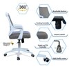 Xeanea Mid Back Ergonomic Chair in Grey Colour
