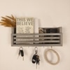 Claude Wooden Wall Shelf Organiser With Key Holders