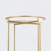 Two Layer Metal Side Table in Black Colour