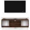 Skiddo Lite Engineered Wood Tv Entertainment Unit Set In Brown Maple & White Finish
