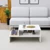 Hexa Engineered Wood Modern Center Table For Living Room In Frosty White