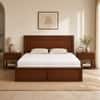 Sahaj Solid Wood Comfort Queen Bed Hydraulic Storage Provincial Teak Finish Mattress 60 x 78 Inches