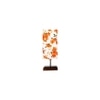 Ender Multicolor cotton table lamp with Square Brown Wood Base