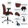 Teaauras High Back Executive Chair in Brown Colour