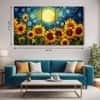 The Castle Decor Abstract Art Wall Painting Wooden Framed 27x48 Inch (Style 7)