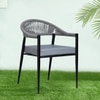 Rivera Outdoor Accent Patio Weaving Chair Gun Metal in Grey