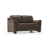 Farina 2 Seater Luxury Italian Leather Sofa In French Roast