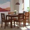 Catria - Capra 4 Seater Dining Table Set (Finish- Teak)