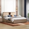 Sydney Queen Size Hydraulic Bed In Beige High Gloss Finish