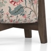 Nicole Stool In Danish Walnut Finish With Calico Print Colour