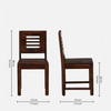 Maharin Solid Wood 2 Seater Dining Table with 2 Chairs in Honey Finish
