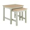 Wynmist Nesting Side Table Natural Mango Wood Top Sage Green Base