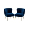 Crimson Fabric Accent Chair in Navy Blue Colour