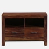 Sheesham Wood Tv Unit With Drawer In Scratch Resistant Provincial Teak Finish For TVs Up To 32 Inches