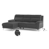 Emila Left Aligned Three Seater Sectional Recliner in Grey Colour