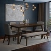 Taarkashi Dining Bench american walnut Colour gainsboro grey American walnut