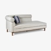 Solace Solid Wood Chaise Sofa in Grey Colour