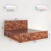 Murray Solid Wood Queen Size Drawer And Box Storage Bed In Brown Finish