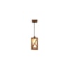 Symmetric Brown Solid Wood Single Hanging Light