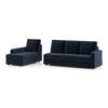Apollo Compact Sofa (Colour : Cobalt, Cushion : Hard, Back Type : High Back, Seating Capacity : Left Aligned 3 Seater + Left Aligned Chaise + Ottoman)