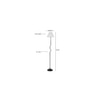 Jade Off White Fabric Floor Lamp with Black Iron Base