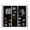 Tometrove Wardrobe Cum Bookcase Frosty White And Wenge