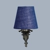 Devansh Metal Electric Wall Light in Antique Gold Colour with Blue Shade Count of 1 Light
