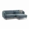 Verona 3 Seater L Shape Sofa Right Chaise with Accent Pillows Celadon Green