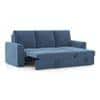 Kowloon Sectional Sofa Cum Bed with Storage Colour Baltic Blue premium chenille