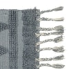 Tufted Ash Grey Tasseled Rug