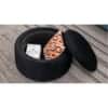 Loofy Ottoman with Strage Color in Black