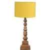Devansh Yellow Cotton Table Lamp With  Wood Natural Base (7X7X21.25 Inches)-6