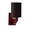 Devansh Solid Wood Electric Wall Light in Black Colour with Black Shade Count of 1 Light