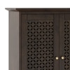 Devoto Solid Wood Prayer Unit 2 Door In Dark Chestnut Finish