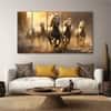 The Castle Decor 7 Running Horses Vastu Wall Art Framed Painting 27x48 Inch (Style 3)