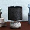 Black and White Cylindrical Table Lamp