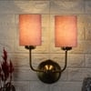 Devansh Metal Electric Wall Light in Gold Colour with Grey Shade Count of 2 Lights
