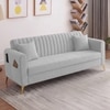 Daraco Velvet 3 Seater Sofa in Grey Color