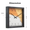 Geometric Wood Wall Clock with Warm Abstract Dial